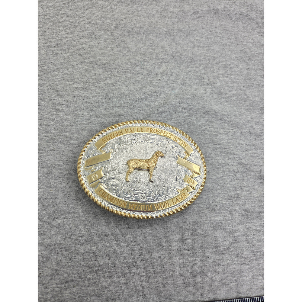 Crumrine 1989 Nueces County Texas Livestock Show Lamb Champion Buckle